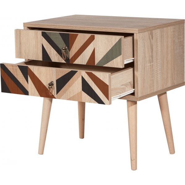 City Triangle nattbord - Beige