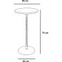 Stilrent sidebord 40 cm - Sort/eik