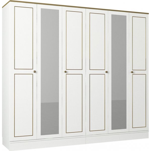 Ravenna garderobe - Hvit/gull