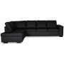 Solna sofa med pen finish 304 cm venstre - Svart bunnet lr