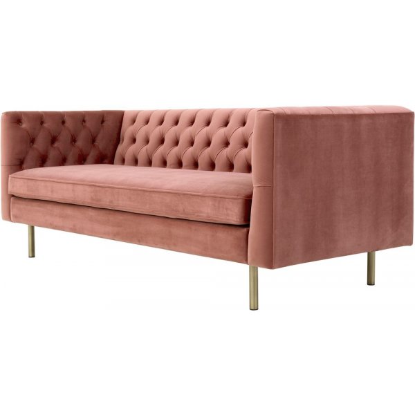 Toto 3-seters sofa - Rosa / Messing