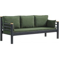 Kappis 3-seters utesofa - Svart/grønn Kappis 3-seters utesofa - Svart/grønn