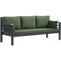 Kappis 3-seters utesofa - Svart/grnn