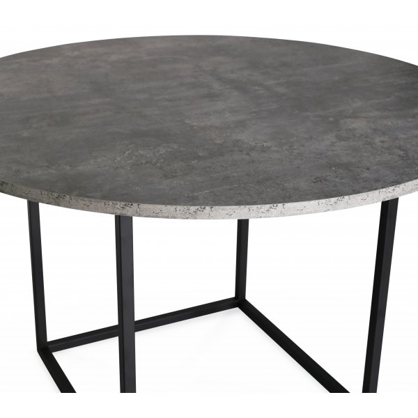 Sintorp rundt spisebord �115 cm - Kalkstein (laminat) + M�belf�tter