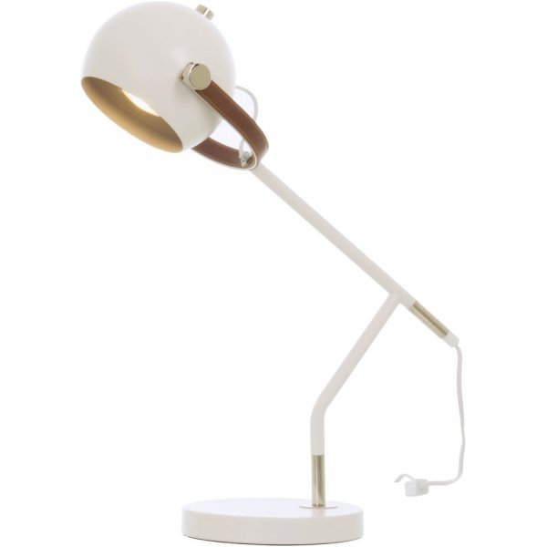 Skrivebordslampe Bow - Hvit/brun/slv