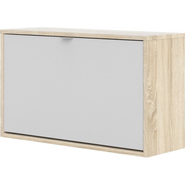 Sko skoskap med 1 rom - Eik/hvit