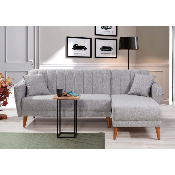 Aqua divansovesofa, høyre - Grå Aqua divansovesofa, høyre - Grå