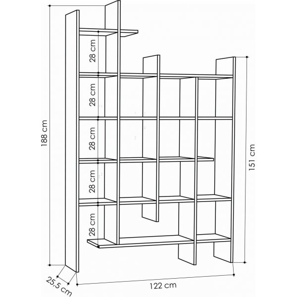 Manco bokhylle - Eik Manco bokhylle - Eik