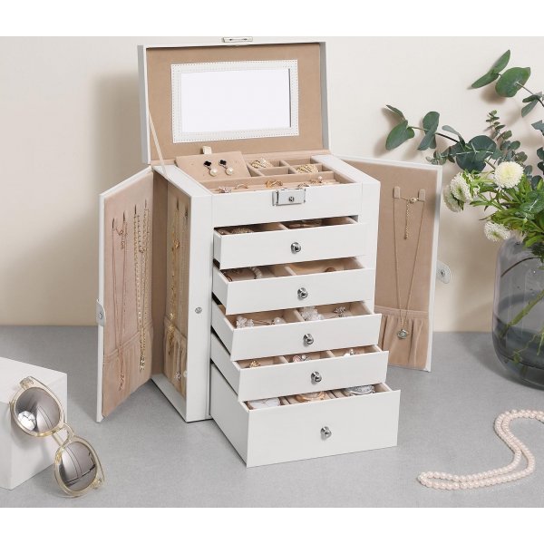 Jade smykkeskrin - Hvit Jade smykkeskrin - Hvit