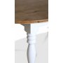 New England ovalt spisebord - Hvit/Brunbeiset