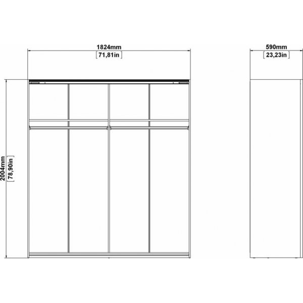 Verona garderobe - Hvit Verona garderobe - Hvit