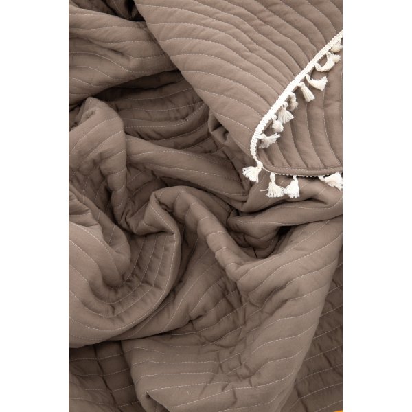 Orvar sengeteppe - Brun