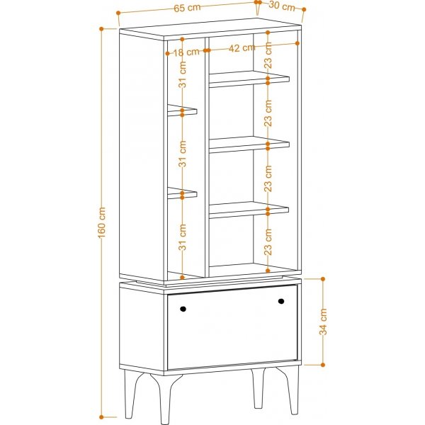 Lagan bokhylle - Eik/sort Lagan bokhylle - Eik/sort
