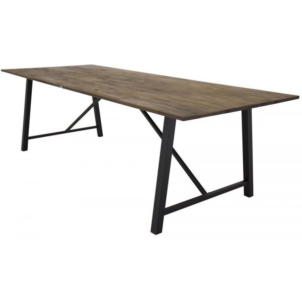 Spisebord Bohuslän 250 cm - Svart / Mørk Teak Spisebord Bohuslän 250 cm - Svart / Mørk Teak