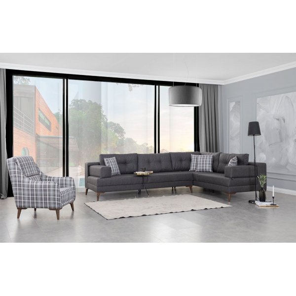 Oslo hjørnesofa - Antrasitt Oslo hjørnesofa - Antrasitt