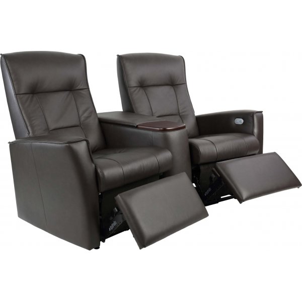 Hjellegjerde Ullstein elektrisk 2-seters kinosofa - Brun Hjellegjerde Ullstein elektrisk 2-seters kinosofa - Brun