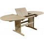 Ovalt Salt spisebord i teak, med sommerfuglfunksjon. 150-210 cm - Gr teak