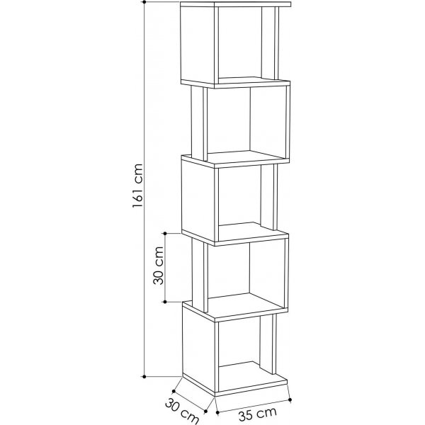 Piri bokhylle - Hvit/lys mokka Piri bokhylle - Hvit/lys mokka
