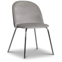 Giovani velvet stol - Gråbeige/Krom Giovani velvet stol - Gråbeige/Krom
