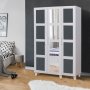 Hedera garderobe 2 - Hvit/antrasitt