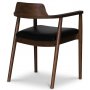 Alvares lenestol - Teak/Sort PU