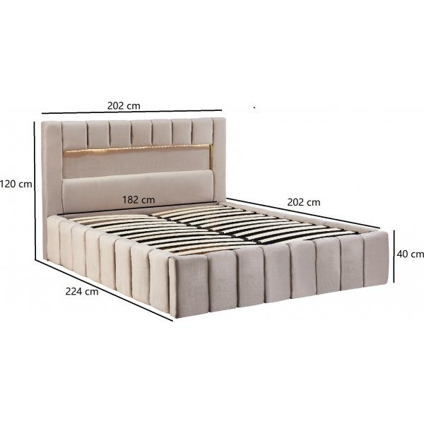 Sengeramme med LED-belysning 180x200 cm Sengeramme med LED-belysning 180x200 cm