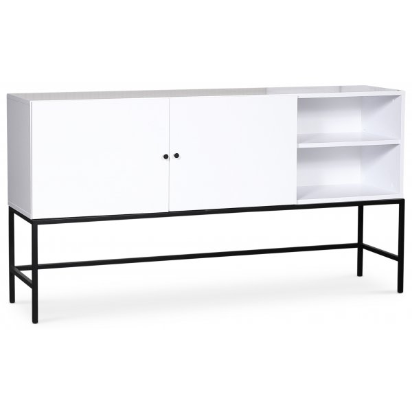Stilo V.2 sideboard - Hvit / Svart metall