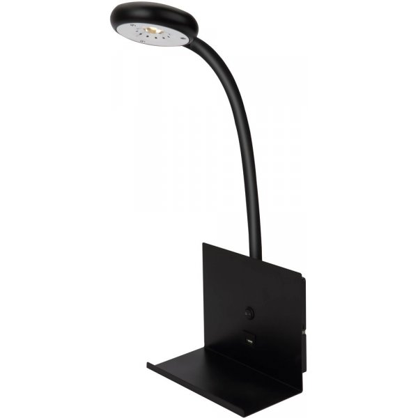Sengelampe Zet med USB-lader - Svart