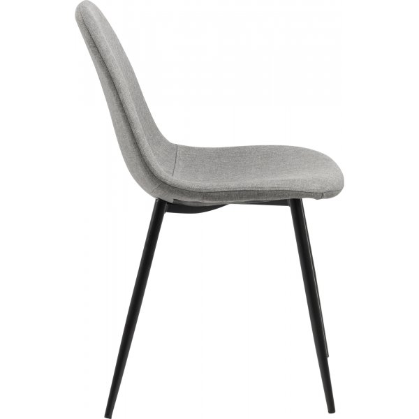 Wilma spisestuestol - Lys gr/svart