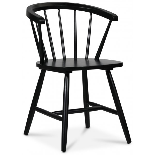 Pose spisegruppe: Bord Ø130 cm inkludert 4 stk Fårö karmstoler - Svart Pose spisegruppe: Bord Ø130 cm inkludert 4 stk Fårö karmstoler - Svart