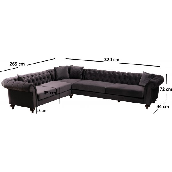 Bogart hjørnesofa - Brun Bogart hjørnesofa - Brun