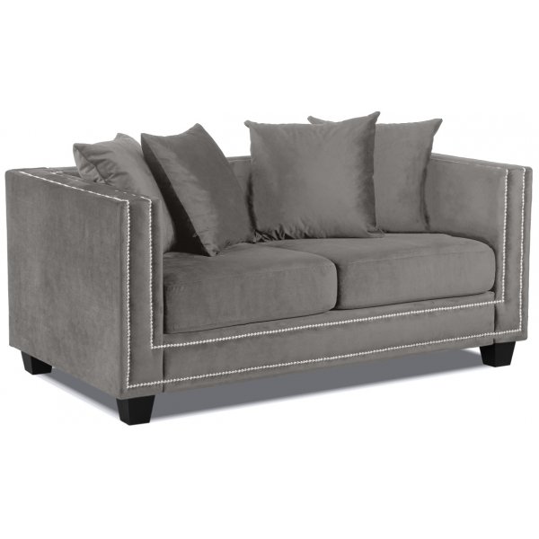 Temple Double Deco 2-seters sofa - Beige /silver nagler