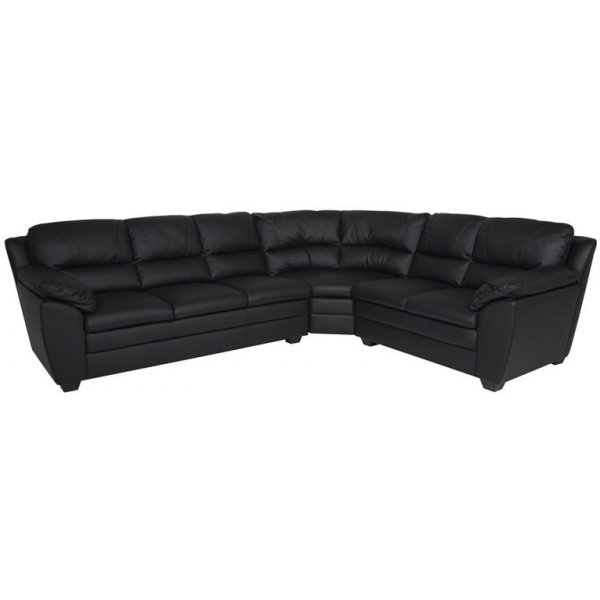 Palarmo hjrnesofa - Svart kolr