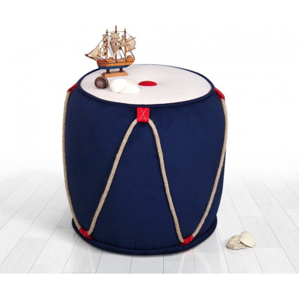 Fora puff - Blå/hvit Fora puff - Blå/hvit