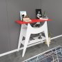 Ese sidebord 100 x 35 cm - Hvit/rd