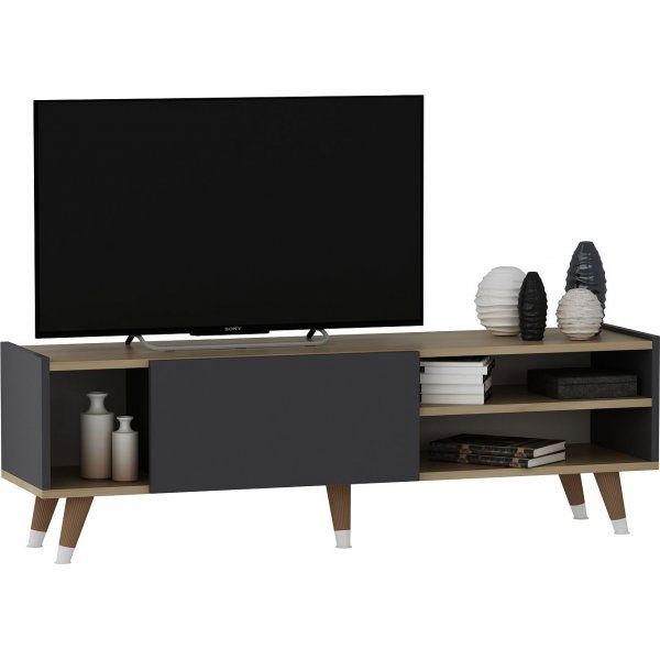 Crassia mediabenk - Safir eik/antrasitt