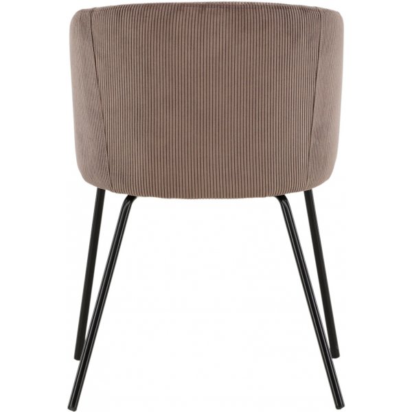 Berit spisestol - Brun kordflyel