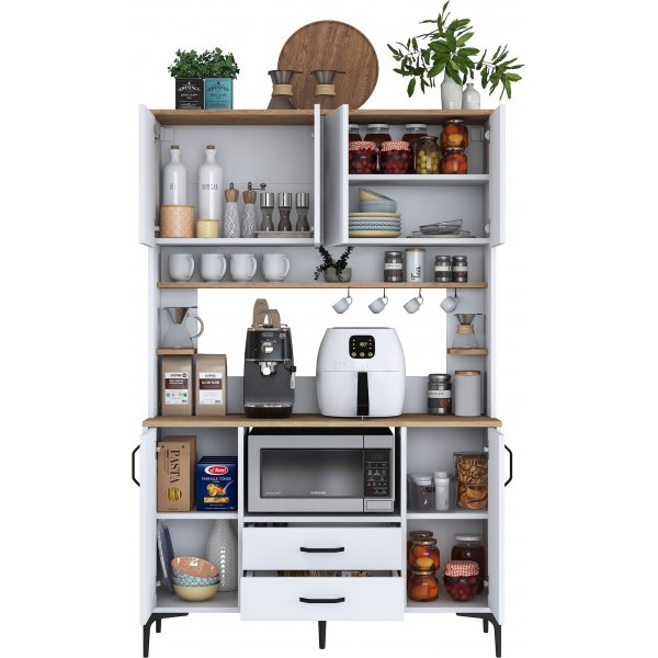 Jeriko kjøkkenskap 168 - Hvit/valnøtt Jeriko kjøkkenskap 168 - Hvit/valnøtt