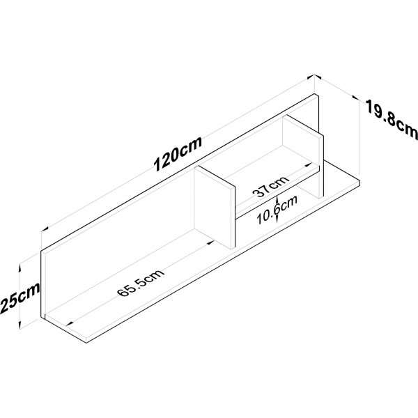 Andreas vegghylle - Valntt/antrasitt
