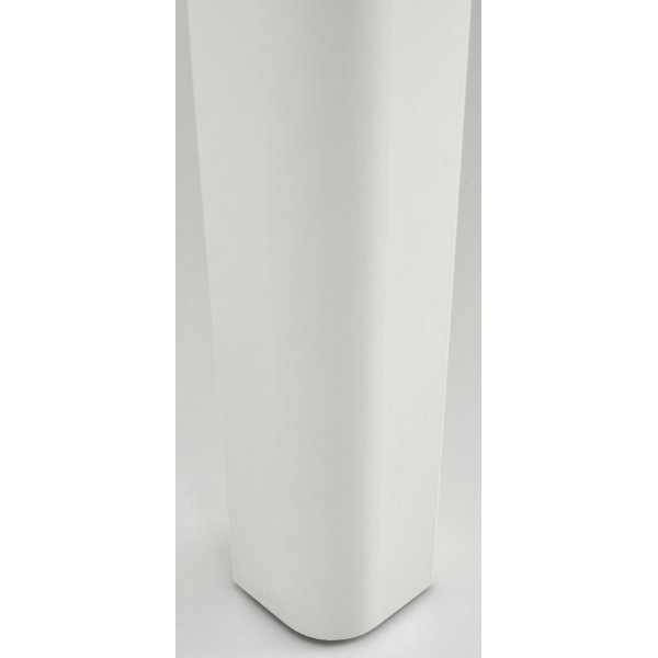 Rundt uttrekkbart spisebord eik/hvit 102-142 cm - Berivan