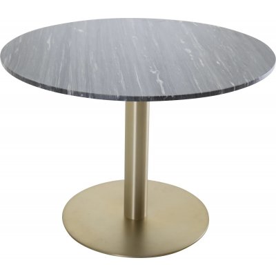 Kvarnbacken spisebord, 106 cm - Mrk marmor/messing