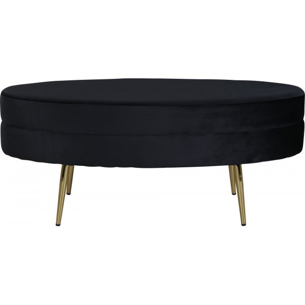 Rino sittepuff - Svart flyel