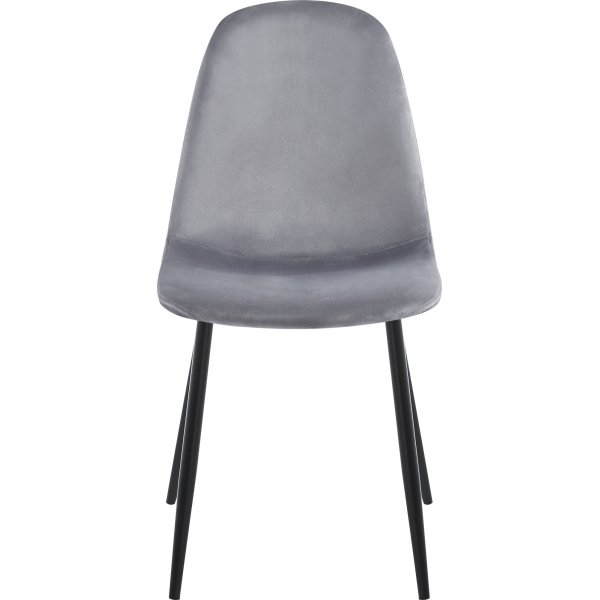 Spisegruppe Crossby bord Ø120cm i valnøtt med 4 Carisma spisestoler i lysegrå fløyel Spisegruppe Crossby bord Ø120cm i valnøtt med 4 Carisma spisestoler i lysegrå fløyel