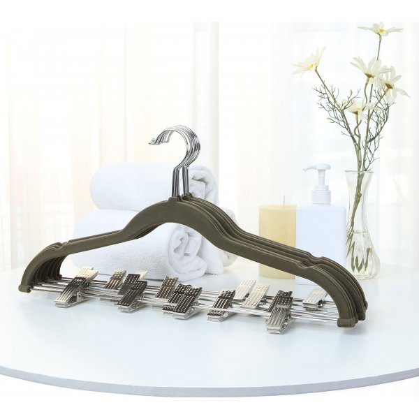 Kleshenger, fløyel, 42,5 cm, 30-pakning - Grå Kleshenger, fløyel, 42,5 cm, 30-pakning - Grå