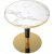 Morata spisebord 79 cm - Hvit marmor/sort/gull