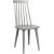 Edge spisegruppe; Spisebord i hvit HPL 140x90 cm med 4 grå Dalsland stokkstoler