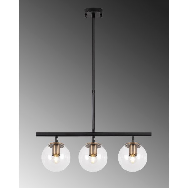 Atlas taklampe 10276 - Sort/antikk Atlas taklampe 10276 - Sort/antikk