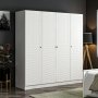 Larett garderobeskap 180 cm - Hvit