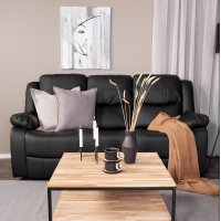 Mozart 3-seter Reclinersofa - Svart PU Mozart 3-seter Reclinersofa - Svart PU