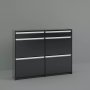 Skyline skoskap 123,5 x 24,2 x 98,5 cm - Svart